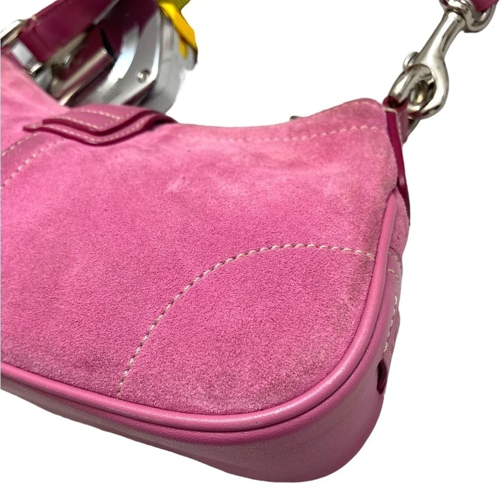 Coach vintage y2k RARE 7558 vintage mini soho Hampton bag pink suede